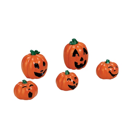 Spooky Town Accessories <br>Happy Pumpkin Family, Set of 5