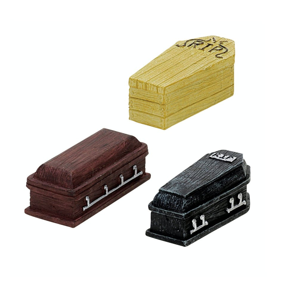 Spooky Town Accessories <br> Coffins, Set of 3