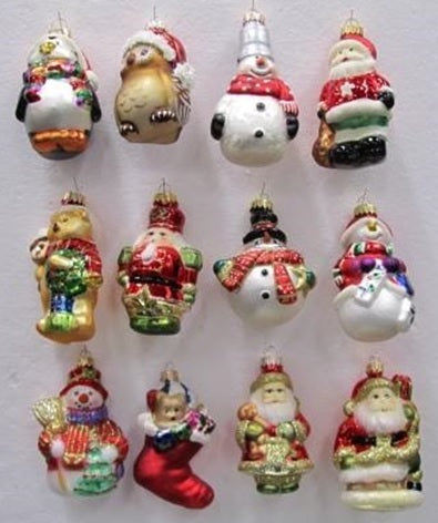 Hanging Ornaments <br> Single Figure Traditional Shapes <br> 12 Assorted (Price is for EACH)