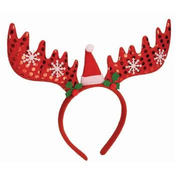 Reindeer Antlers Headband Red