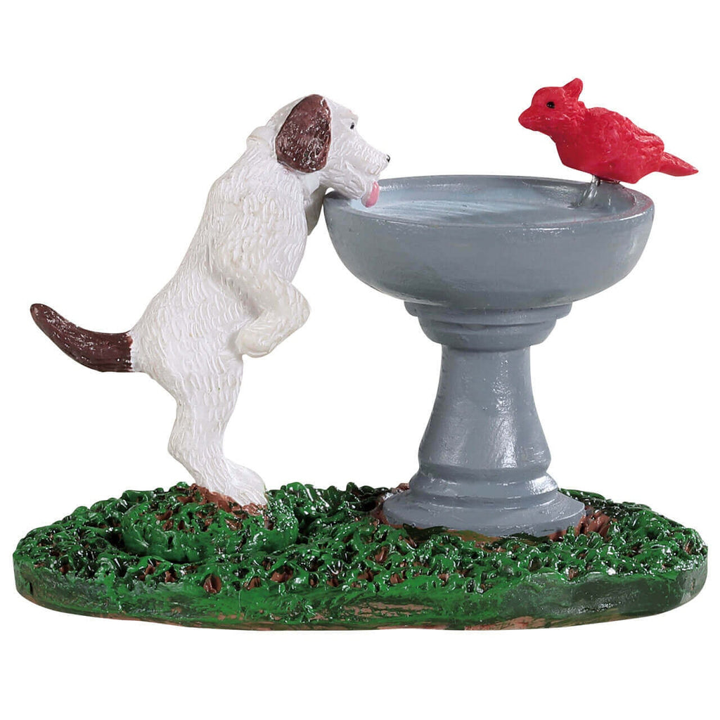 Lemax Accessories <br>  Bird Bath Dog Fountain