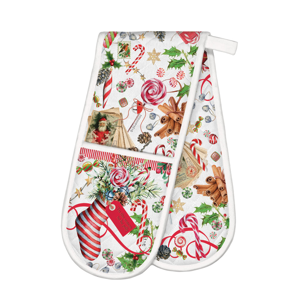Michel Design Works <br> Double Oven Glove <br> Peppermint