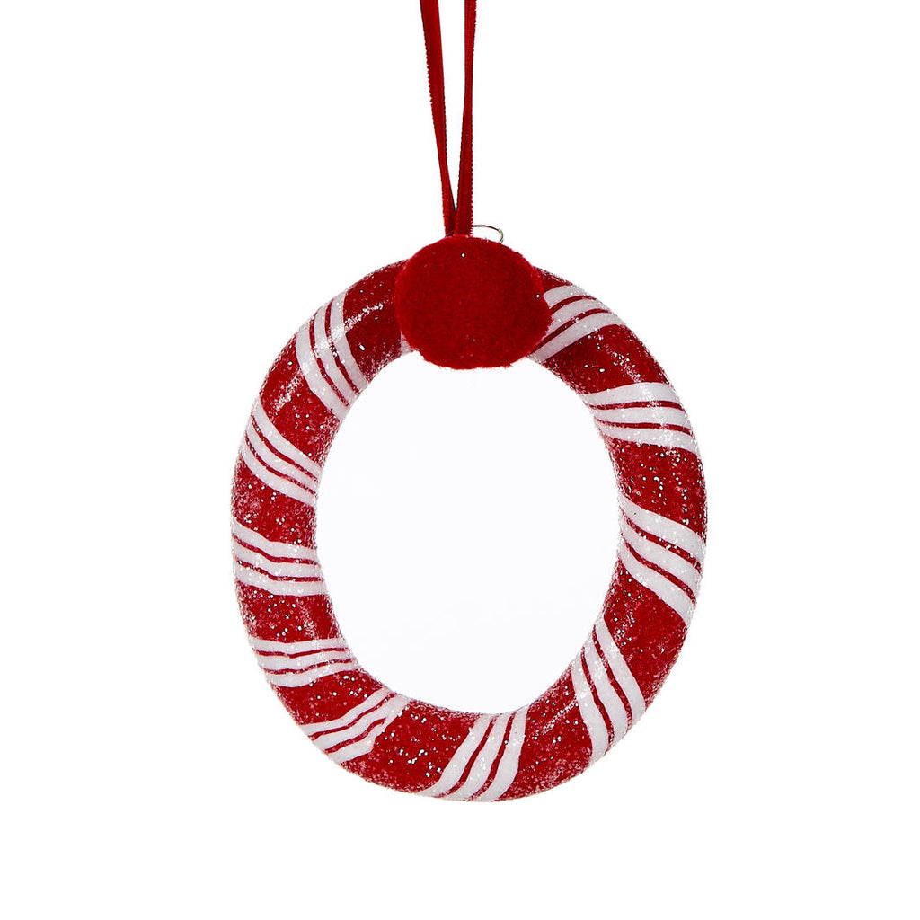 Candy Cane Letter Hanging Ornament - O