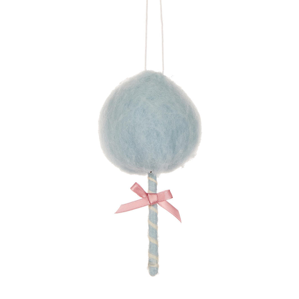 Hanging Ornament - Wool Fairy Floss Blue