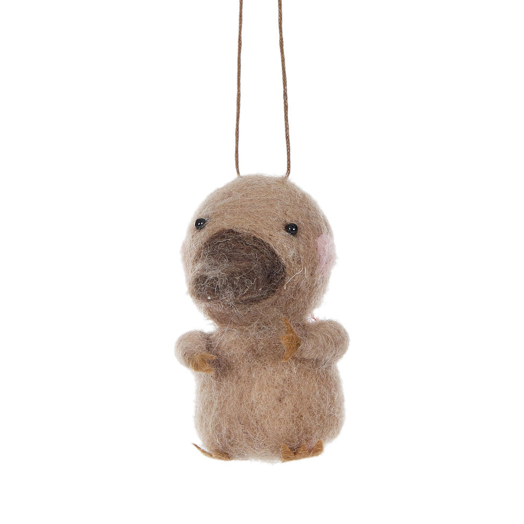 Hanging Ornament <br> Wool Platypus