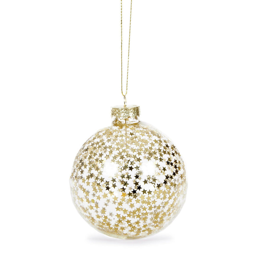 Hanging Ornament - Gold Star Filled Bauble