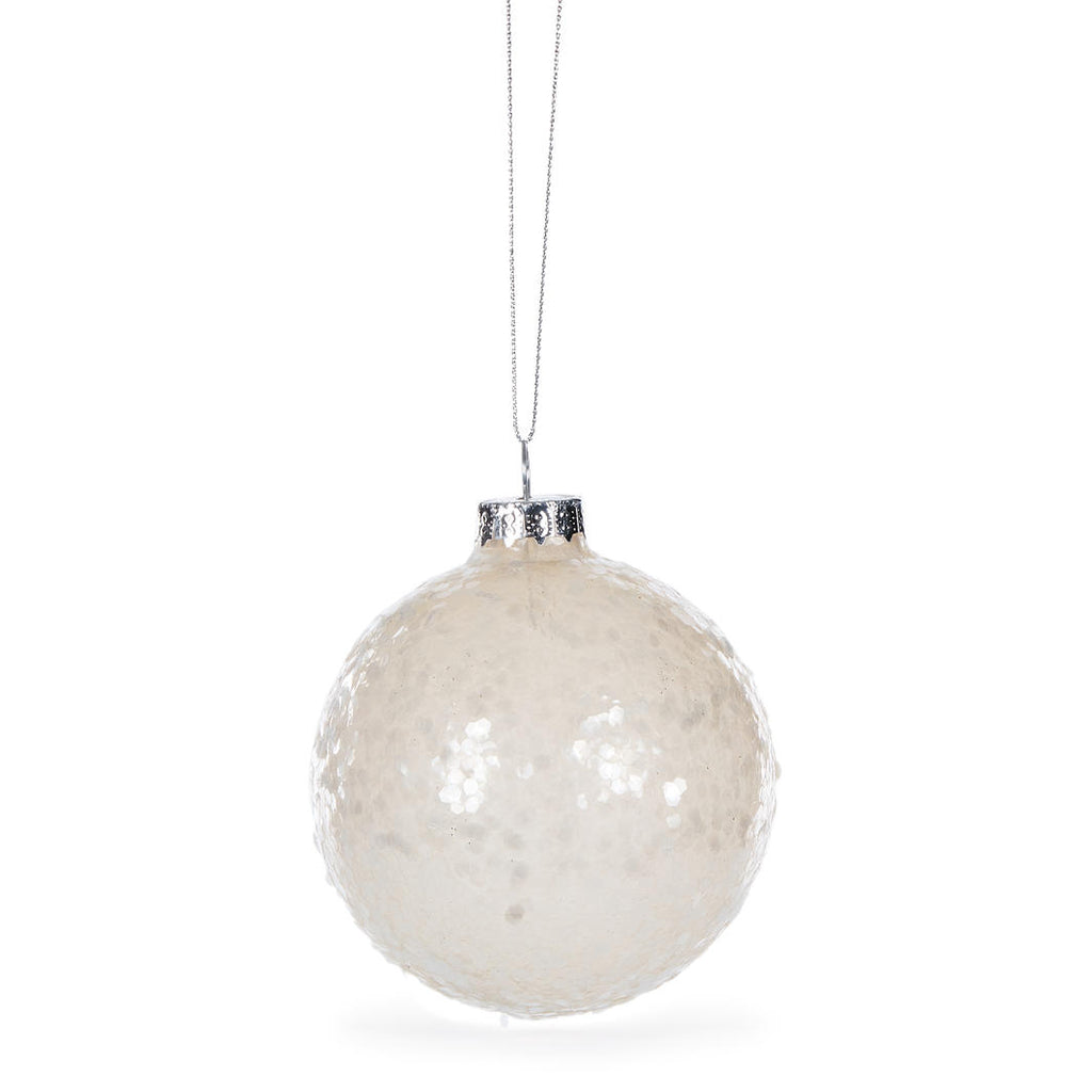 Hanging Ornament - Cream Jewel Deco Bauble