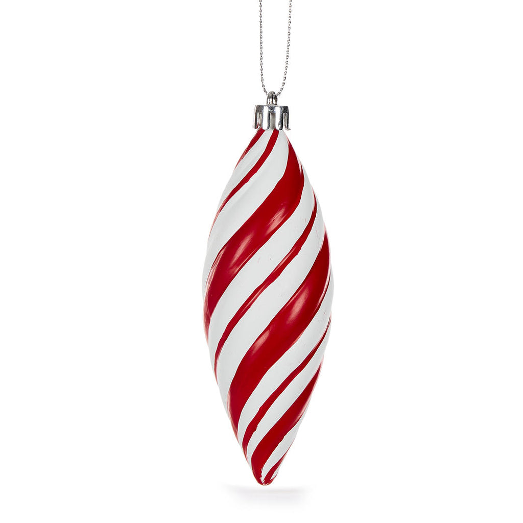 Hanging Ornament <br> Peppermint Swirl Drop Bauble