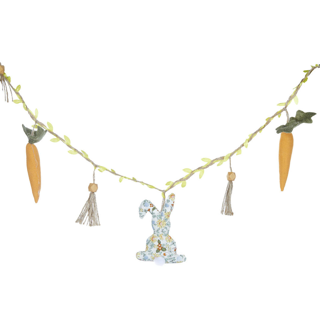 SALE - 30% OFF <br> Easter Garland <br> Paisley Rabbit and Carrot Sunshine Garland (120cm)