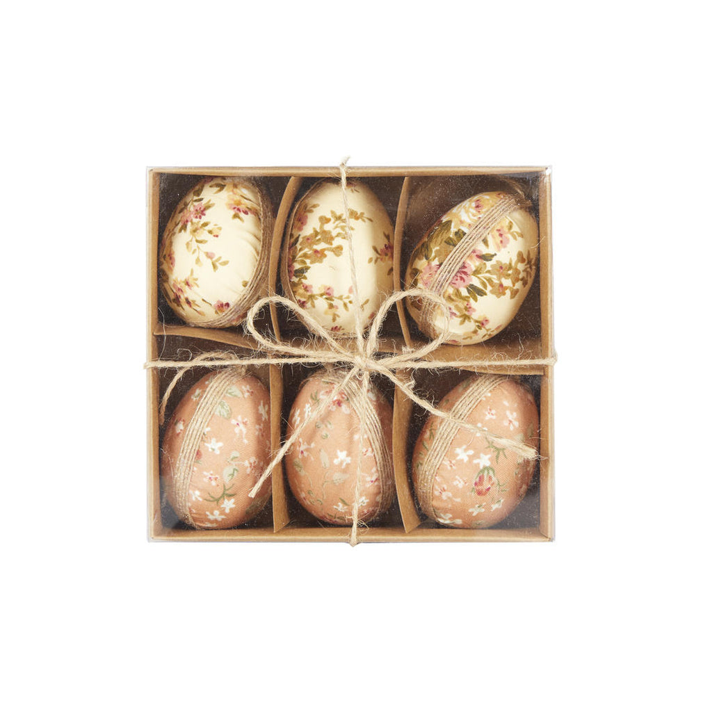 SALE - 30% OFF <br> Hanging Ornaments <br> Floral Fabric Eggs <br> Rose Gift Box