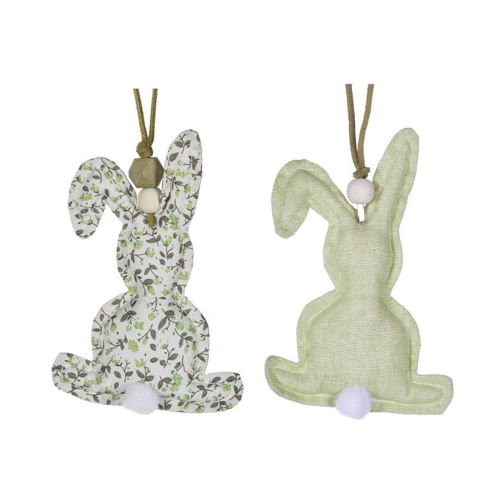 SALE - 30% OFF <br> Easter Hangings <br> Moss Rabbit Hangings (2 Assorted)
