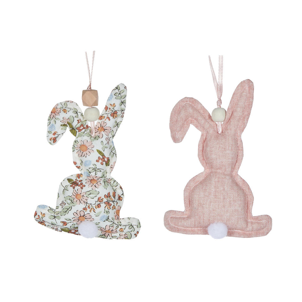 SALE - 30% OFF <br> Easter Hangings <br> Rose Rabbit Hangings (2 Assorted)