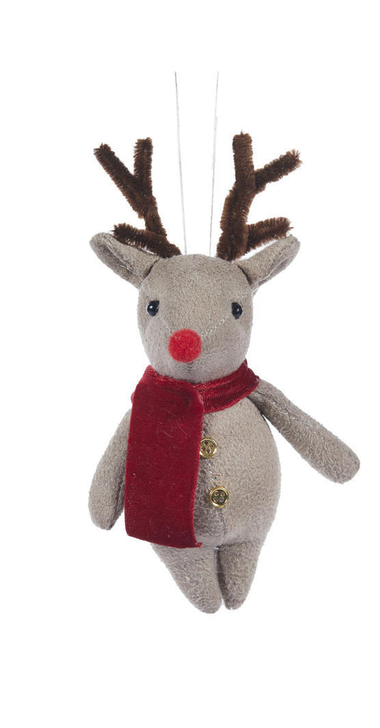 Hanging Ornament - Hanging Fabric Reindeer (2 Assorted)
