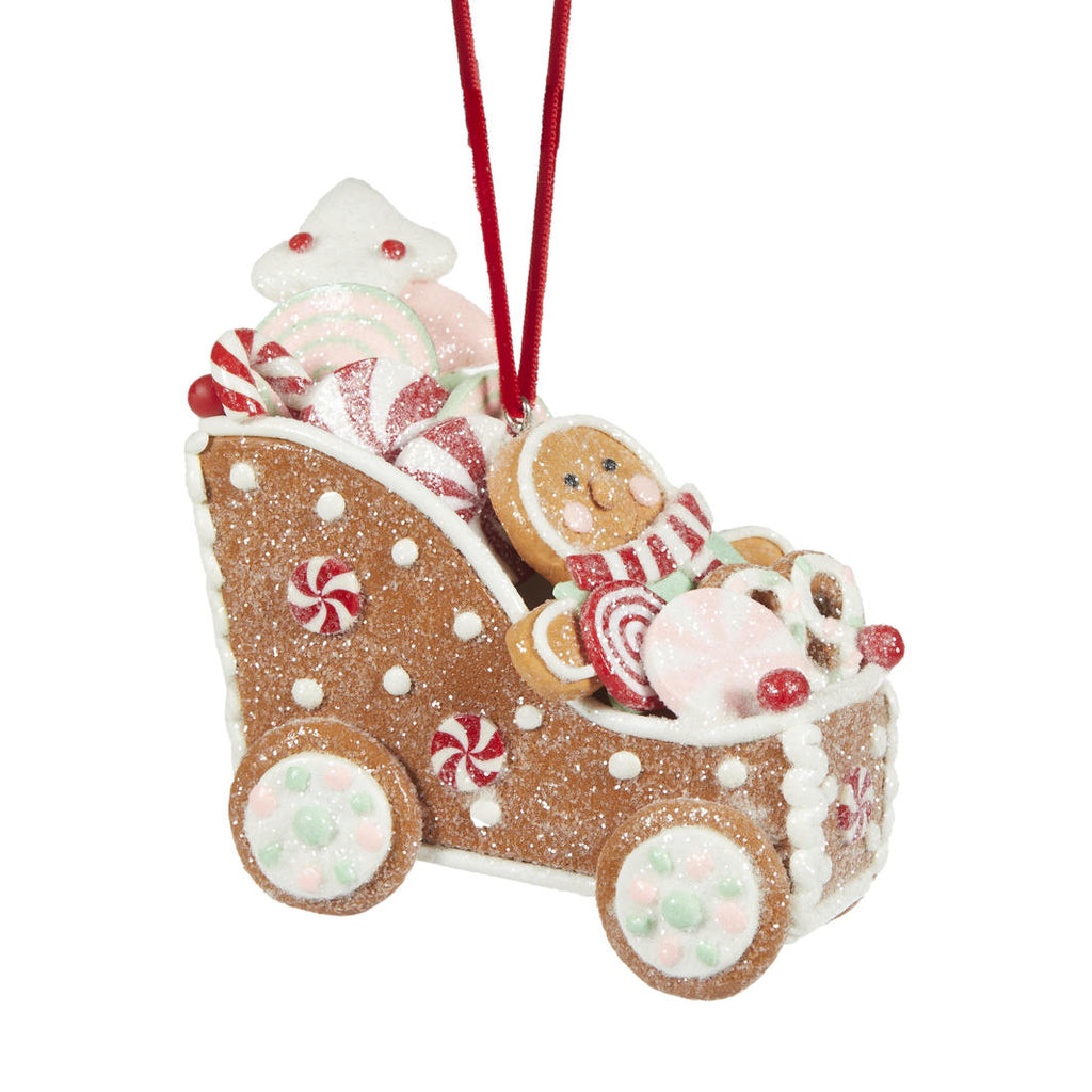 Hanging Ornaments - Mint Gingerbread Man Car Hanging