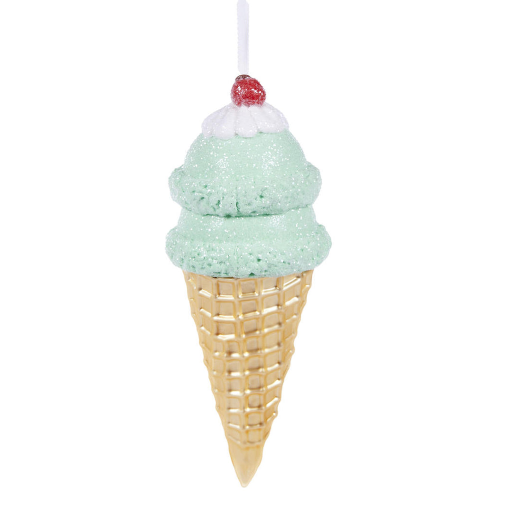 Hanging Ornaments - Mint Soft Serve Ice Cream Cone