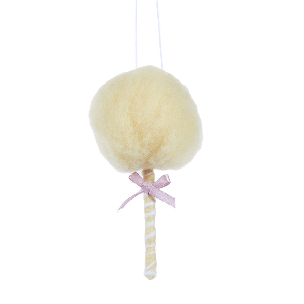 Hanging Ornament - Wool Fairy Floss Yellow