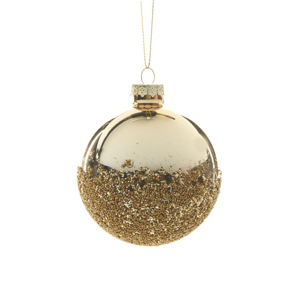 Hanging Ornament - Metallic Gold Dipped Bauble