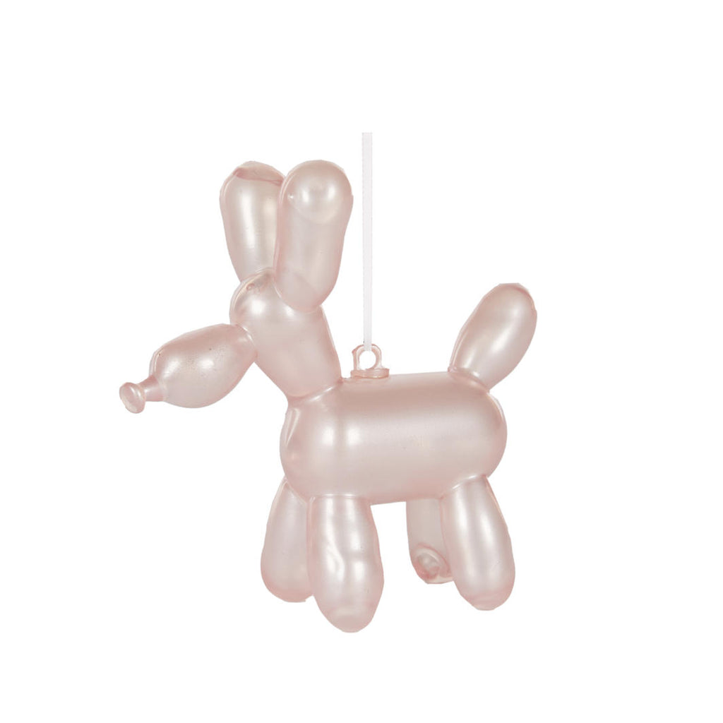 Hanging Ornaments - Pearl Pink Dog Balloon Animal Hanging