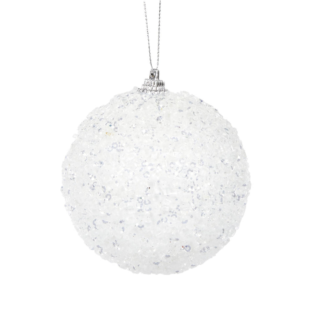 Hanging Ornament - White Crystals Bauble