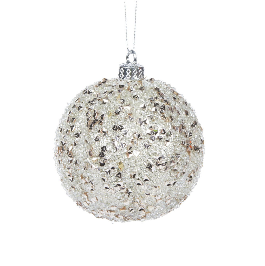 Hanging Ornament - Champagne Ornate Bauble