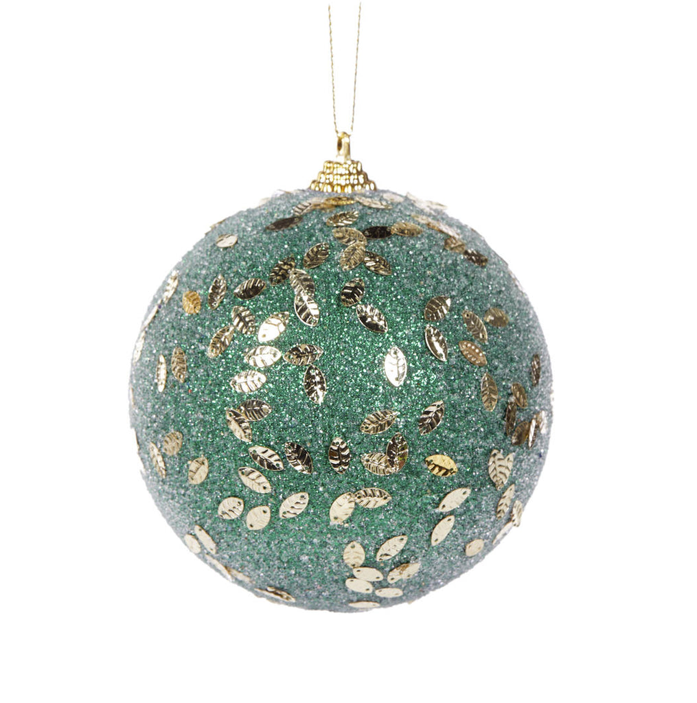 Hanging Ornament - Green Leaves Bauble