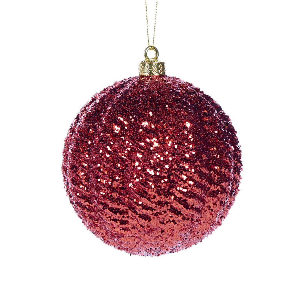 Hanging Ornament - Red Ridges Bauble