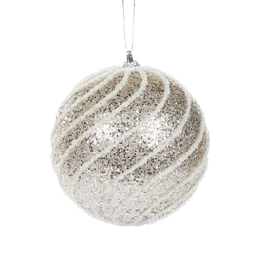 Hanging Ornaments - Champagne Swirl Bauble