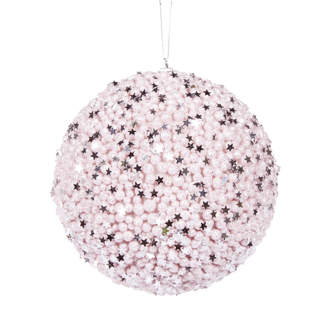 Hanging Ornament - XL Pink Stars Bauble