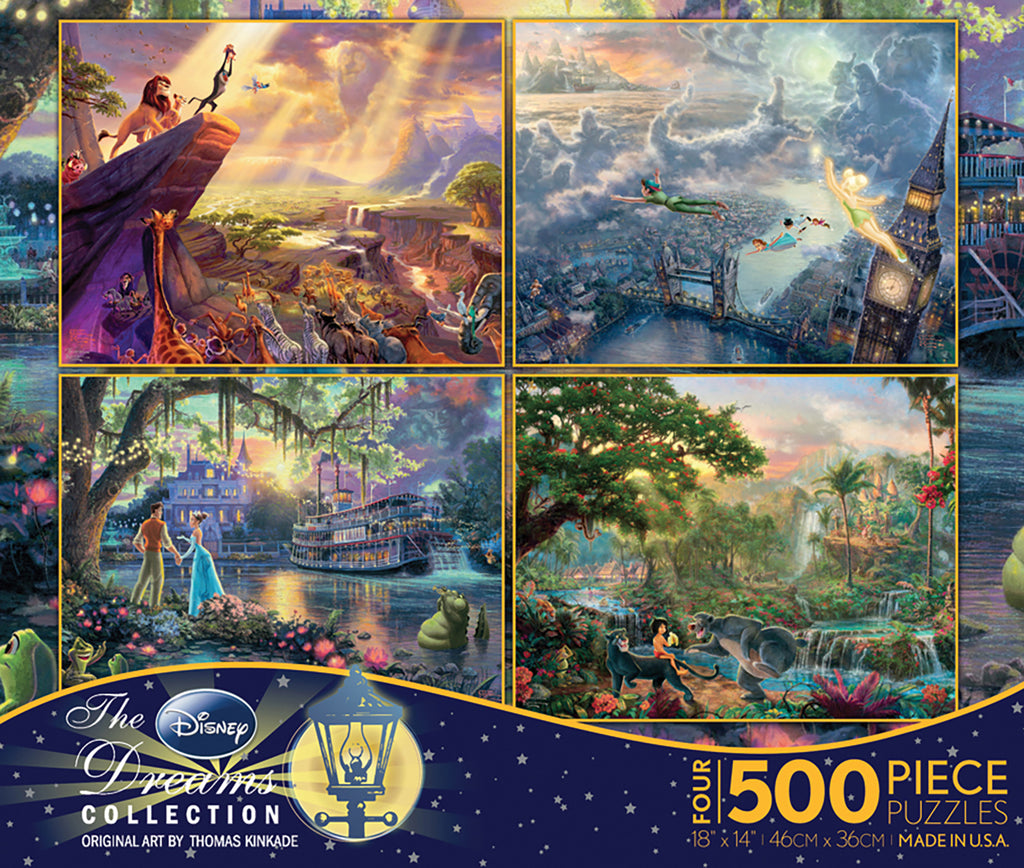 Thomas Kinkade Disney Dreams <br> 4 x 500 Piece Puzzle (S1)