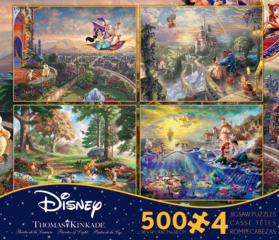 Thomas Kinkade Disney Dreams <br> 4 x 500 Piece Puzzle (S3)