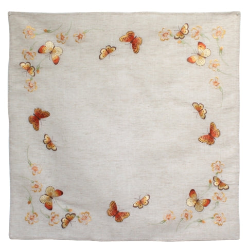 Tablecloth <br> Linen Beige Butterfly (85 x 85cm)