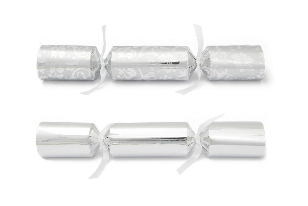 Bon Bons <br> Catering (Box of 50) <br> 50 x 11" Swirling Silver Crackers