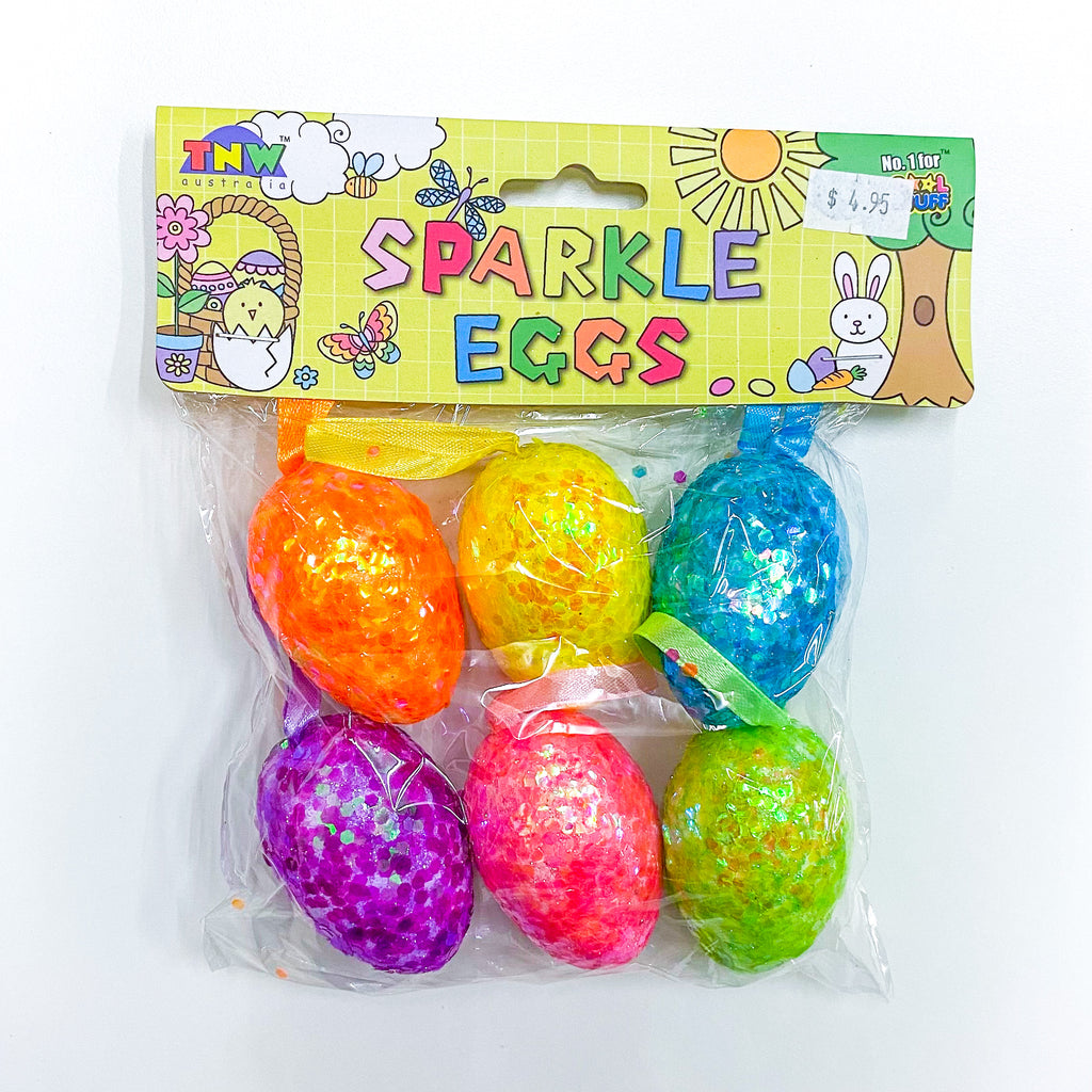 Easter Hanging Sequin Eggs (Pack 6)