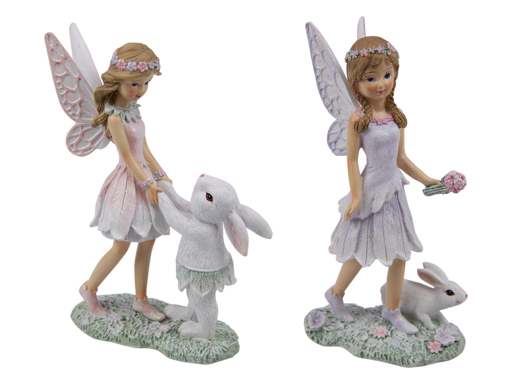 Forest Fairy with Rabbit (16cm) <br> 2 Assorted