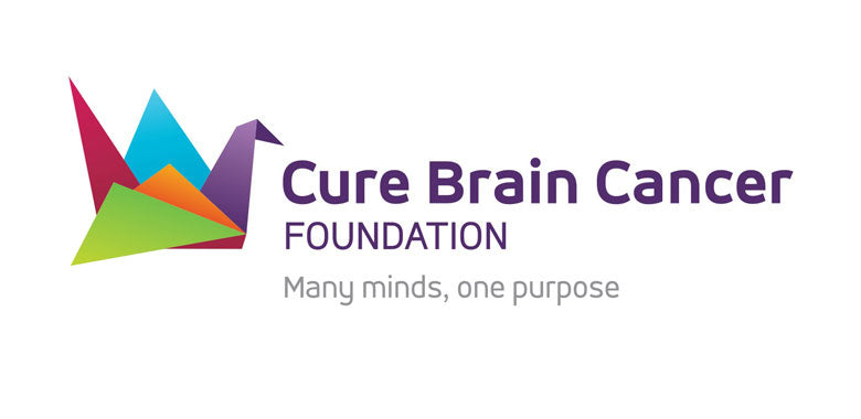 Cure Brain Cancer <br>White Glitter Crane Ornament