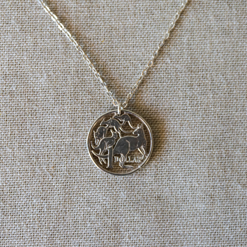 Handcrafted Dollar Necklace <br> Sterling Silver