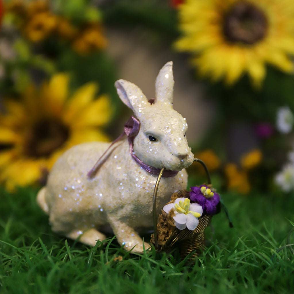 Katherine's Collection <br> Easter <br> Hare with Single Flower Basket