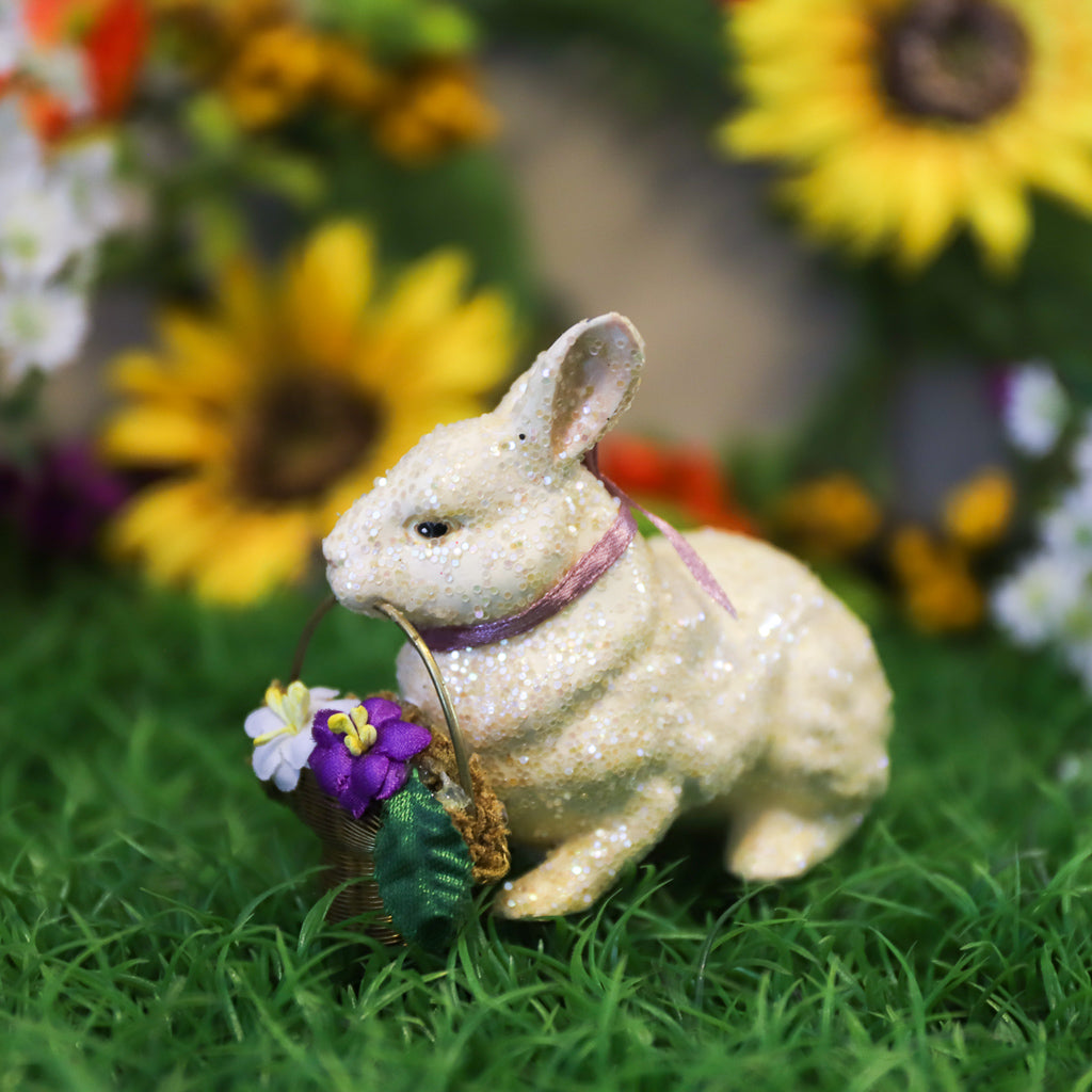 Katherine's Collection <br> Easter <br> Hare with Single Flower Basket