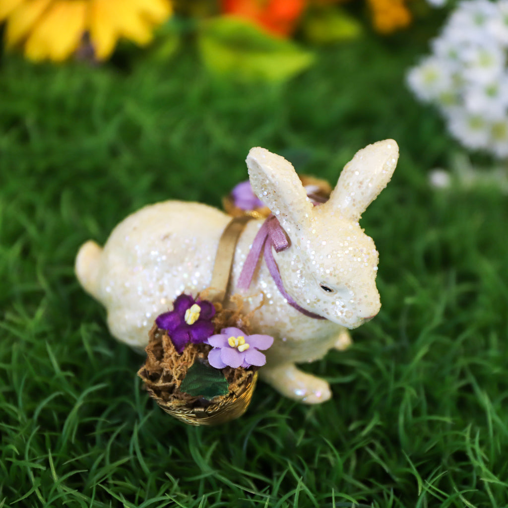 Katherine's Collection <br> Easter <br> Hare with Double Flower Basket