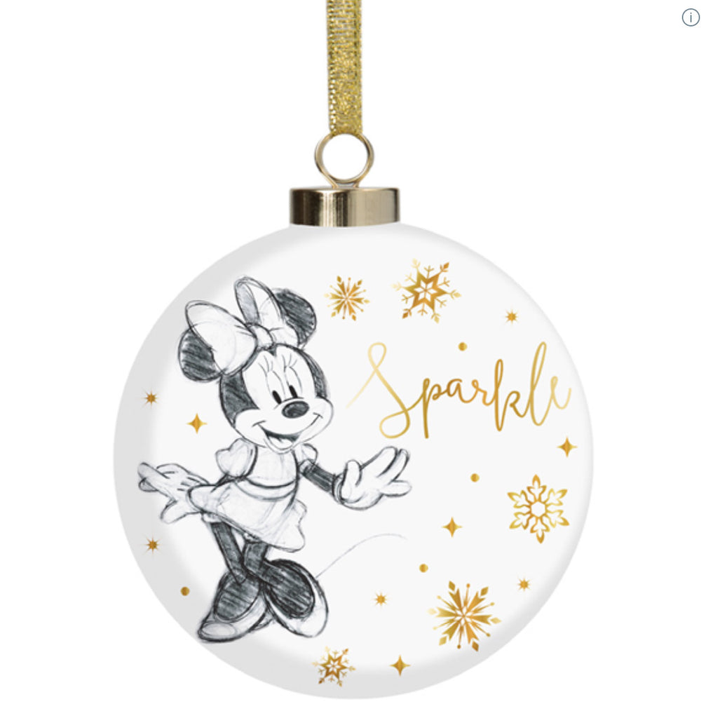 Disney Christmas <br> Collectible Christmas Ceramic Bauble <br> Minnie Mouse
