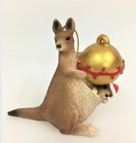 Bristlebrush Designs <br> Kangaroo with Joey and Bauble