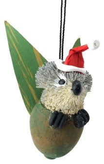 Bristlebrush Designs <br> Koala Gumnut Baby with Santa Hat