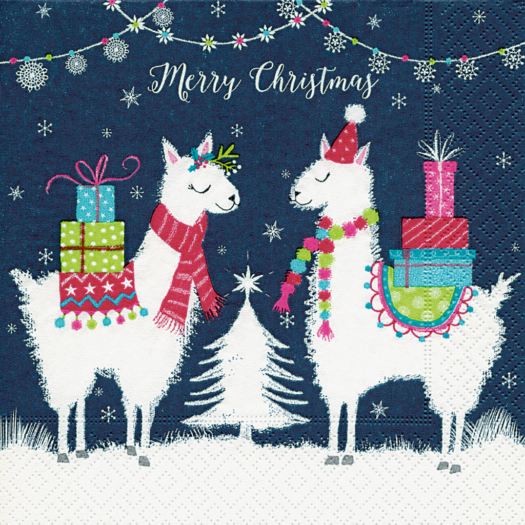 Luncheon Napkin - Llama Christmas <br> (Pack of 20)