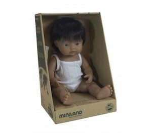 Miniland Doll <br> 38cm Baby Boy<br> Latin American