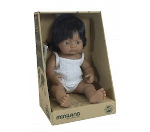 Miniland Doll <br> 38cm Baby Girl <br>Latin American