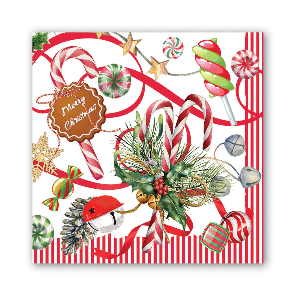 Michel Design Works <br> Luncheon Napkins <br> Peppermint (Pack of 20)