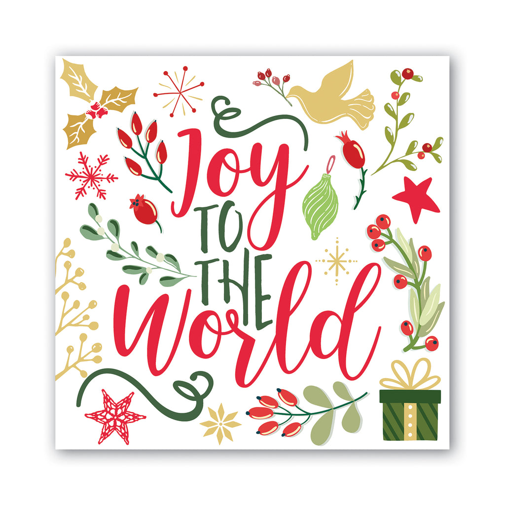 Michel Design Works <br> Luncheon Napkins <br> Joy to the World (Pack of 20)