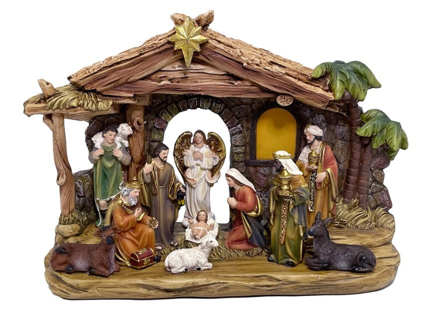 All in One Nativity Set - 18cm