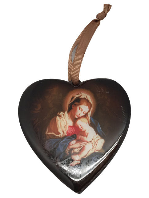 Christmas Heart Ornament - Mother & Child