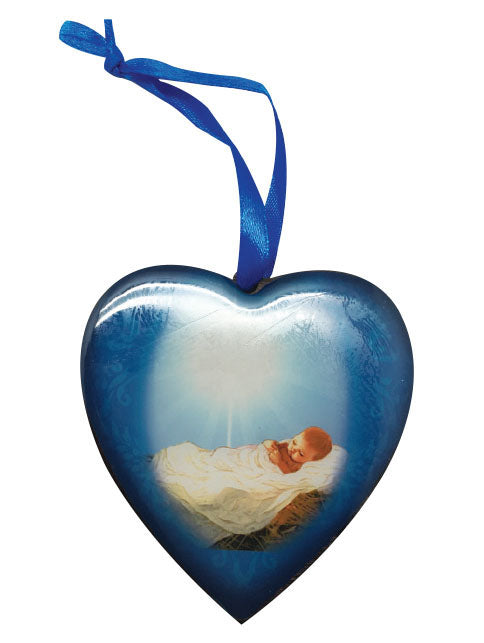 Christmas Heart Ornament <br> Baby Jesus